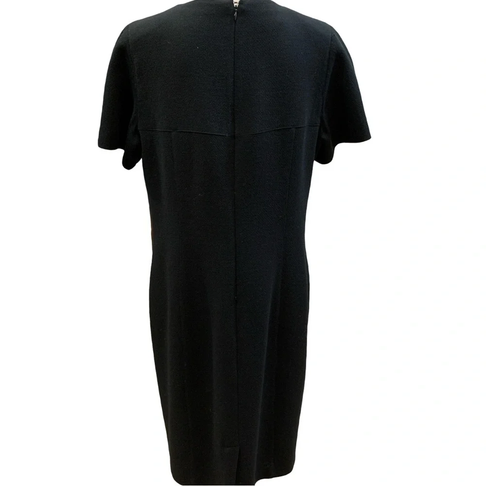 Burberry London Vintage Designer Black Career lined Sheath Dress Size 48 - Picture 3 of 6